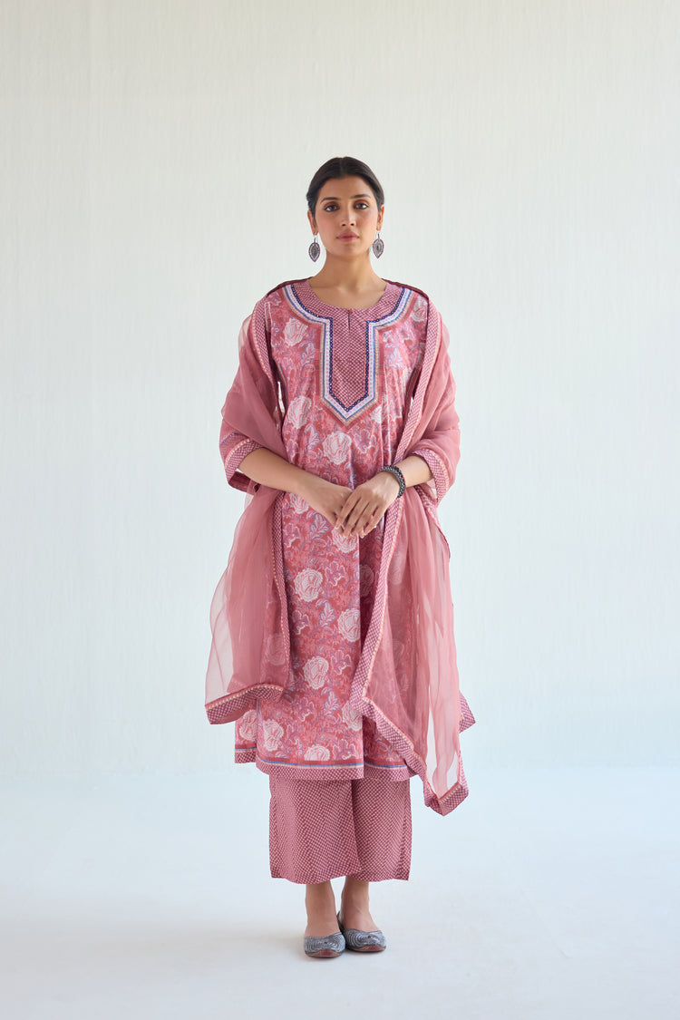 Medh  Dupatta Rouge Pink (9480354201899)