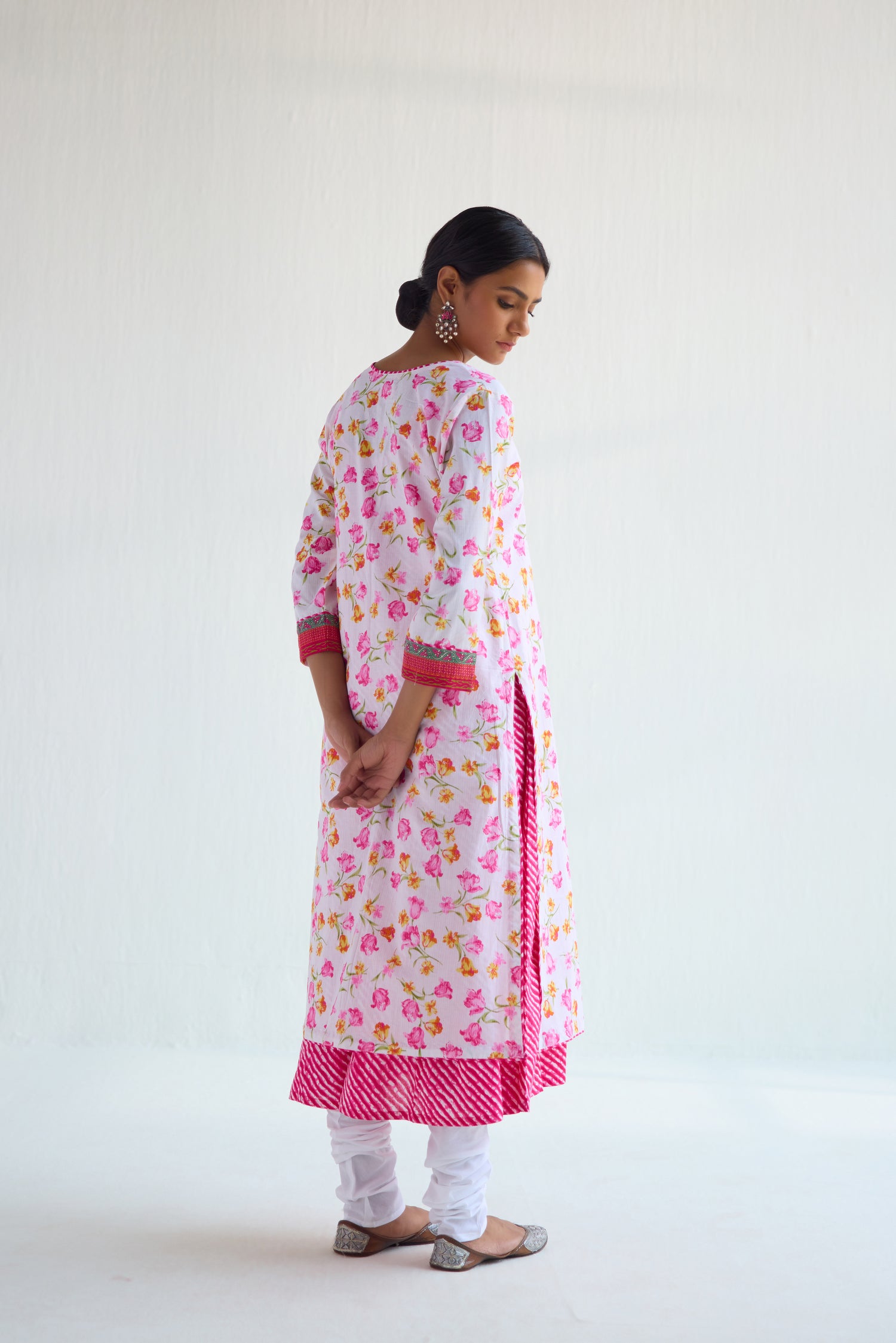 Aashi Kurta  White Pink (9423084978475)