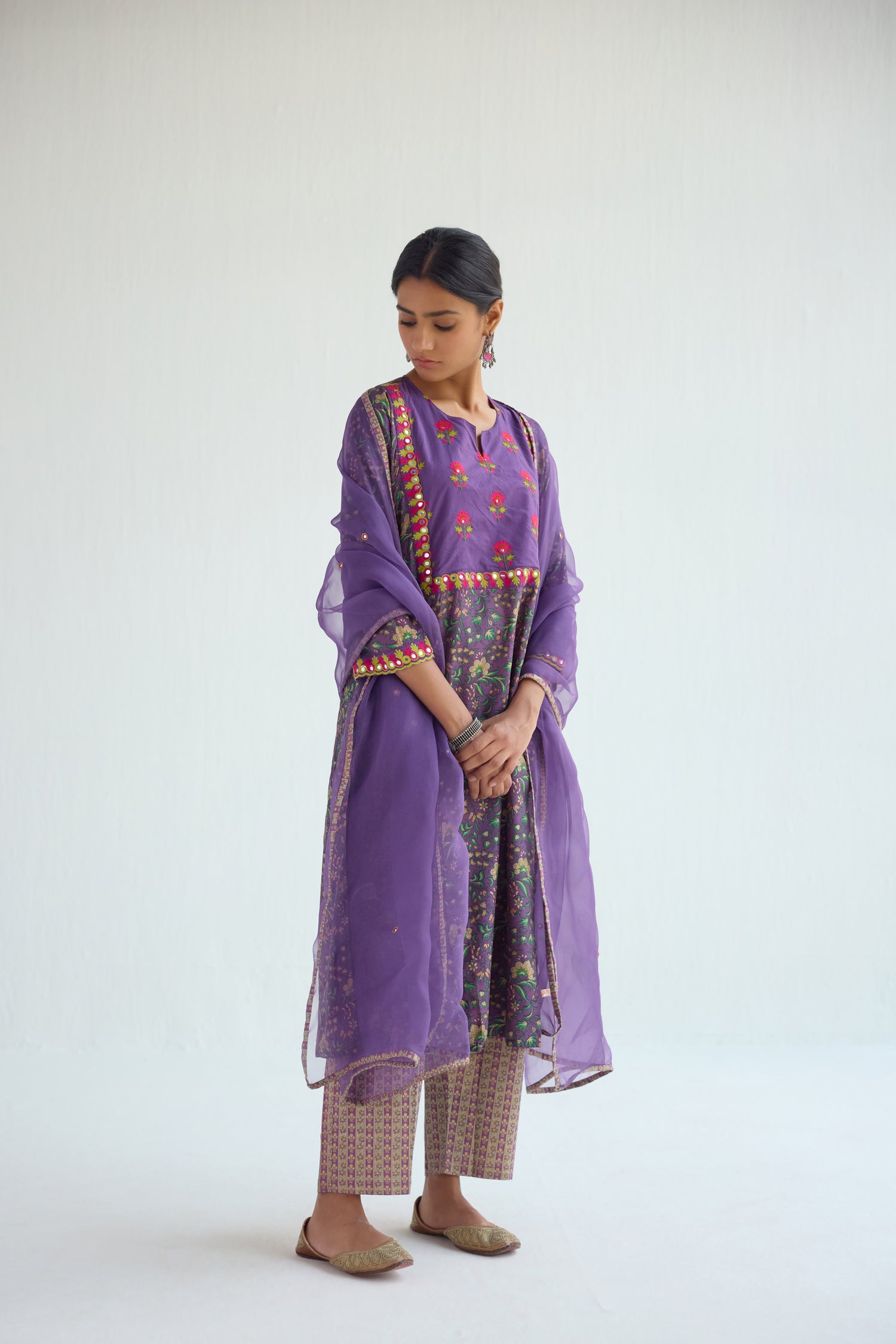 Tulsi Kurta Set Mauve (Set of 3) (9418437361963)