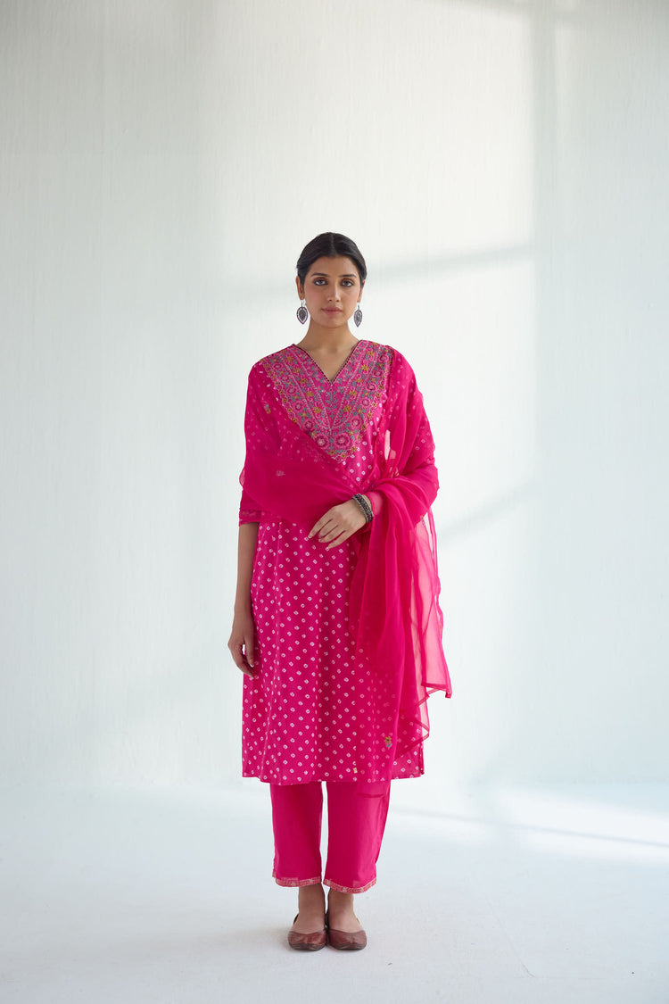 Tulsi Kurta Set Pink (Set of 3) (9418428285227)