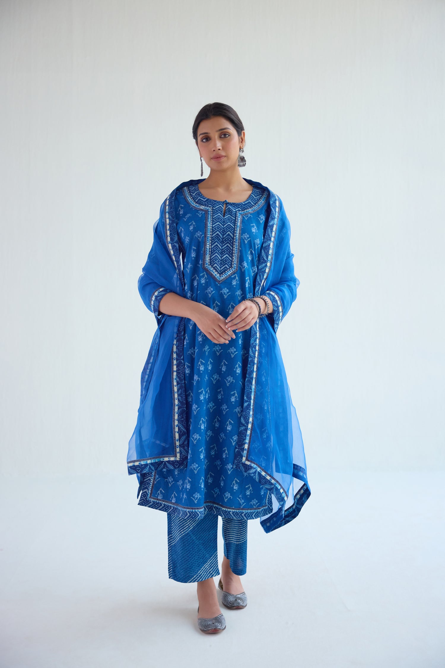 Medh  Dupatta Indigo (9476917920043)