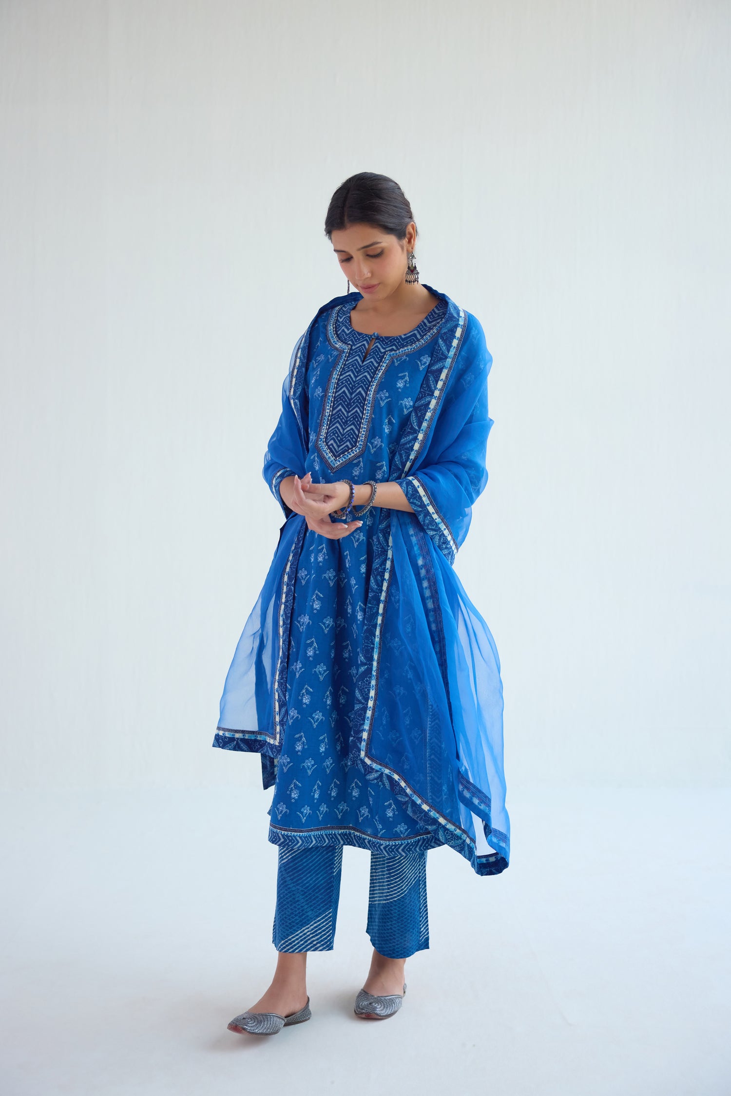 Medh  Dupatta Indigo (9476917920043)