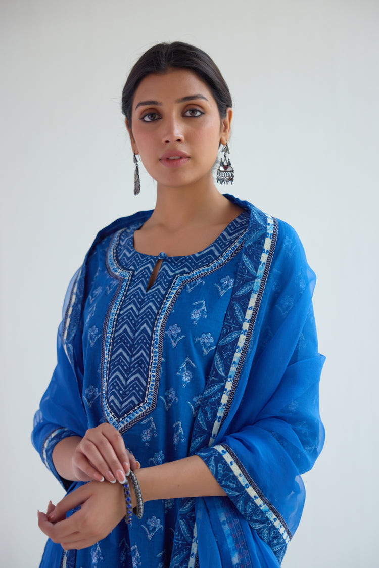 Medh  Dupatta Indigo (9476917920043)