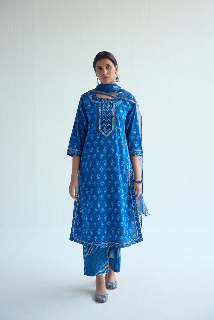 Medh  Dupatta Indigo (9476917920043)