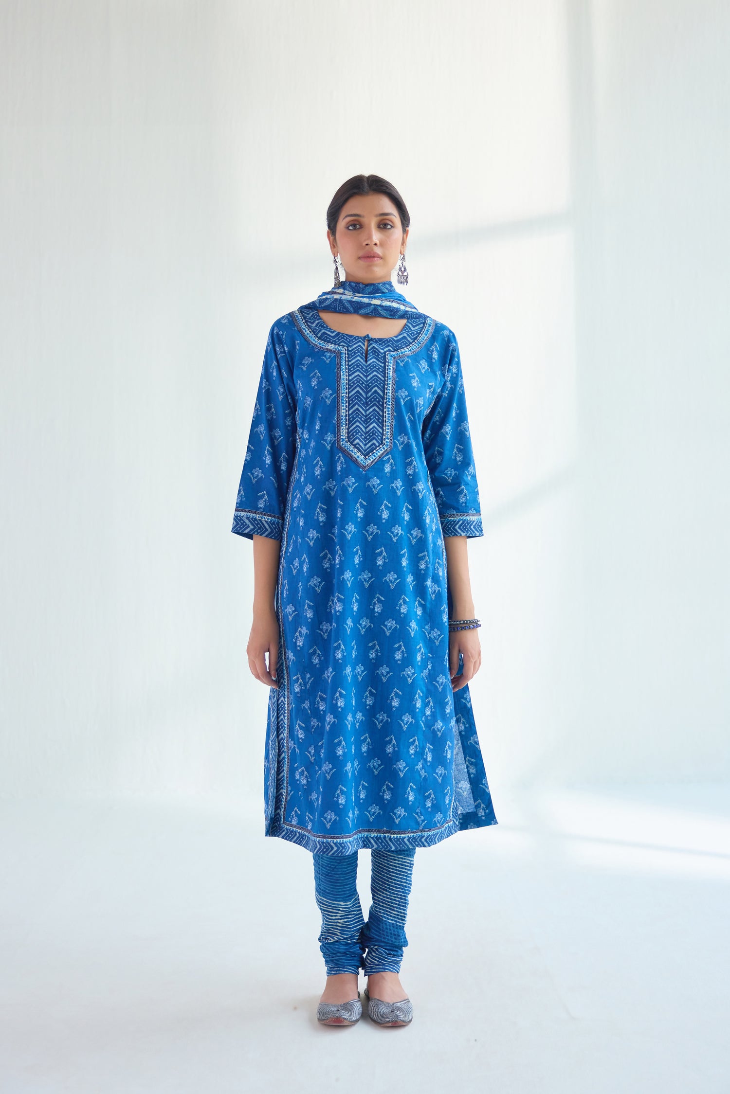 Rozana Churidar Indigo Blue (9476901601579)