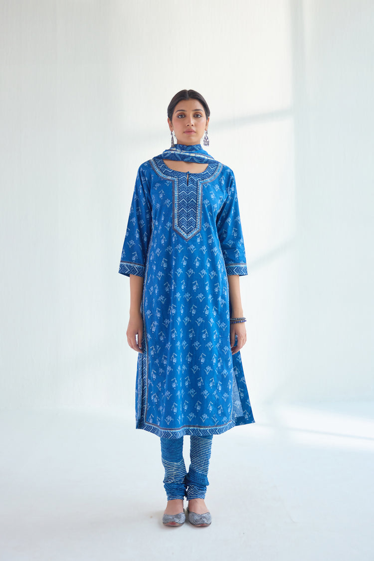 Rozana Dupatta Indigo (9476960551211)