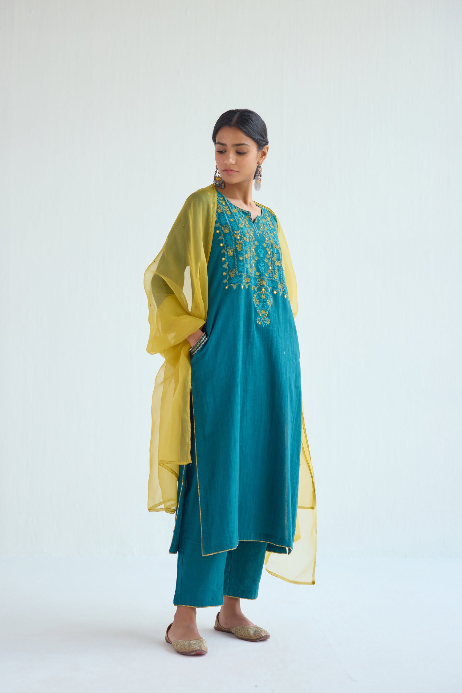 Idaya Kurta Pine Green (9411431792939)