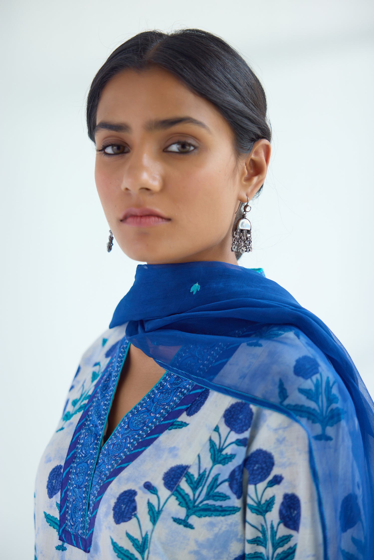 Daisy Dupatta Blue (9418276340011)