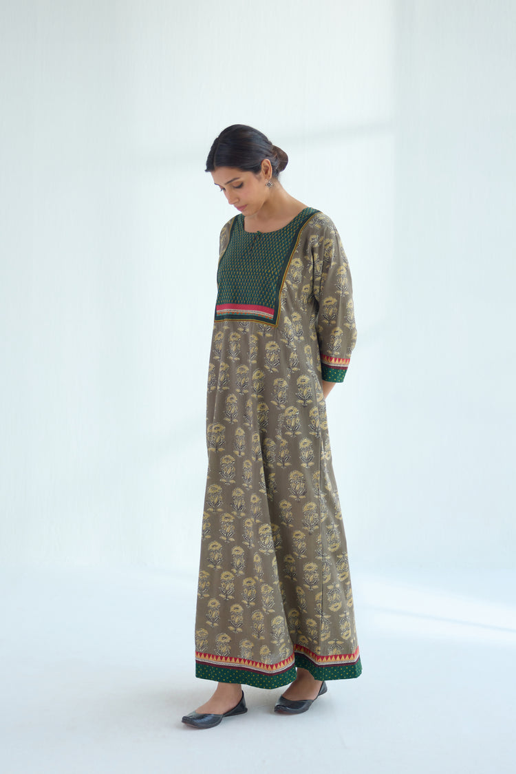 Yoke Caftan Grey Beige (9477007540523)