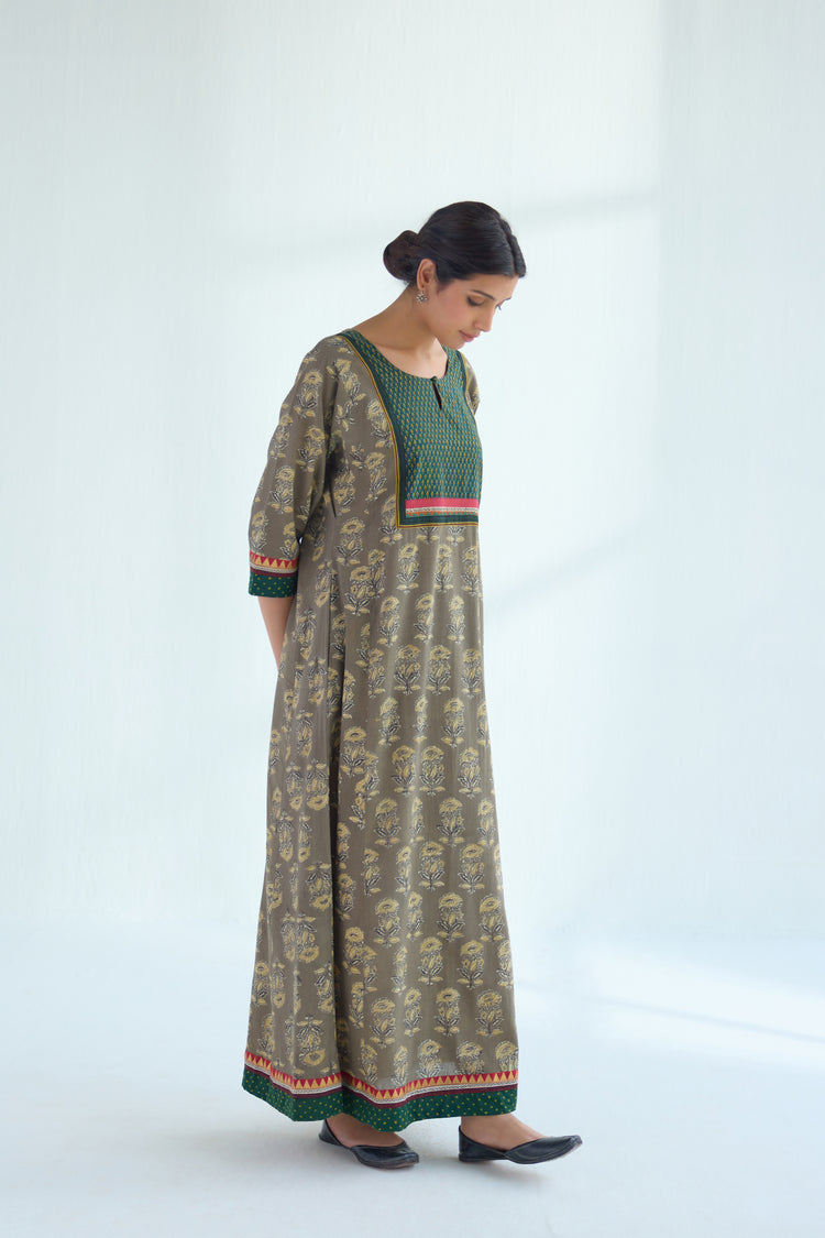 Yoke Caftan Grey Beige (9477007540523)