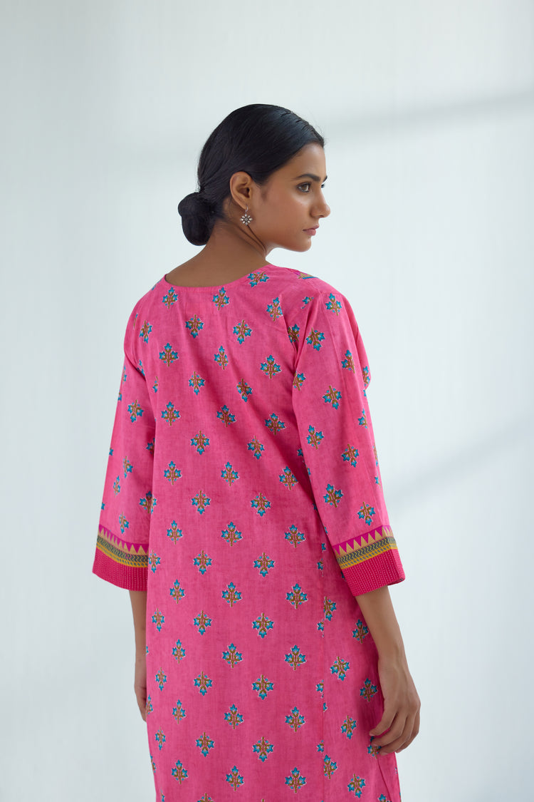 Yoke Caftan Pink Blue (9423116861739)