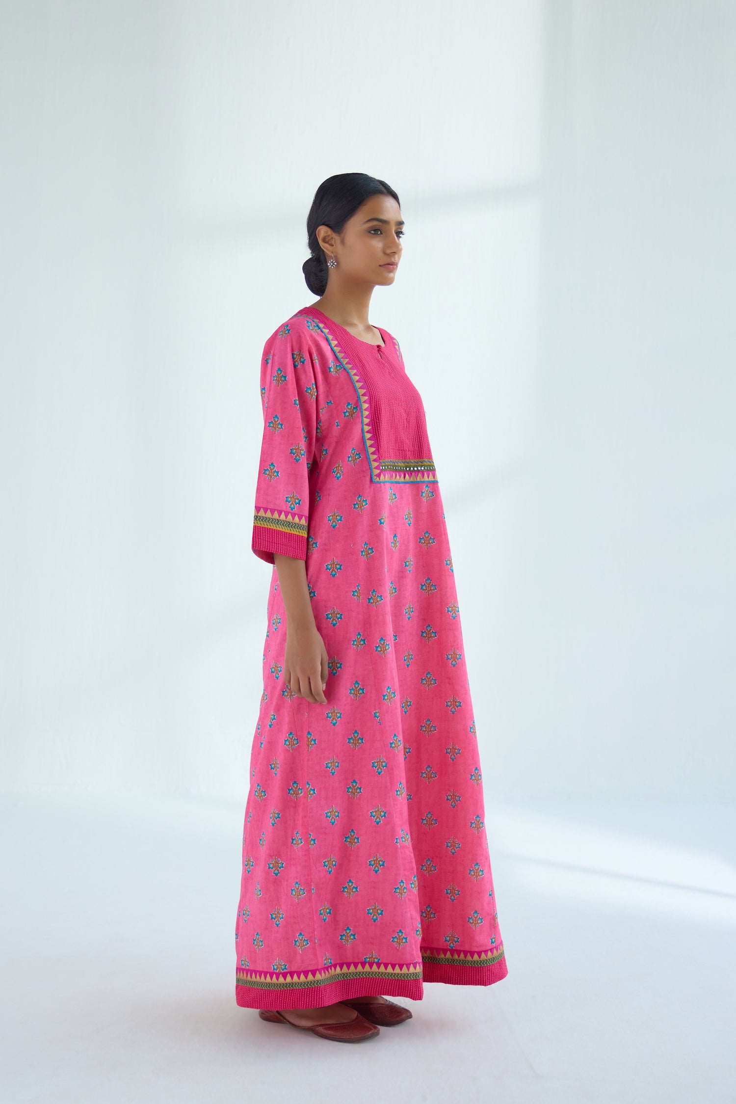 Yoke Caftan Pink Blue (9423116861739)