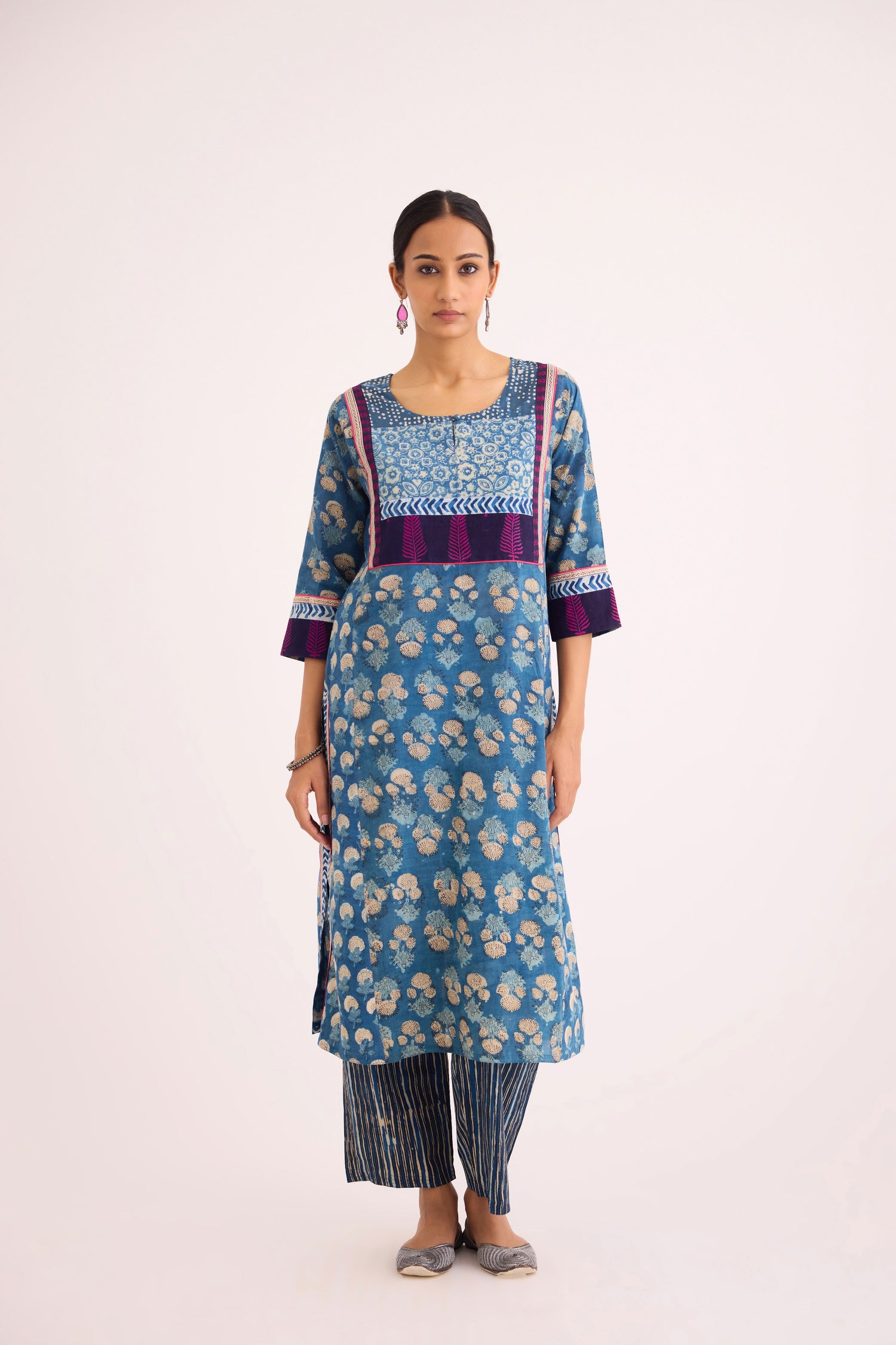 Dienne Kurta Light Green Pink (9602919498027)