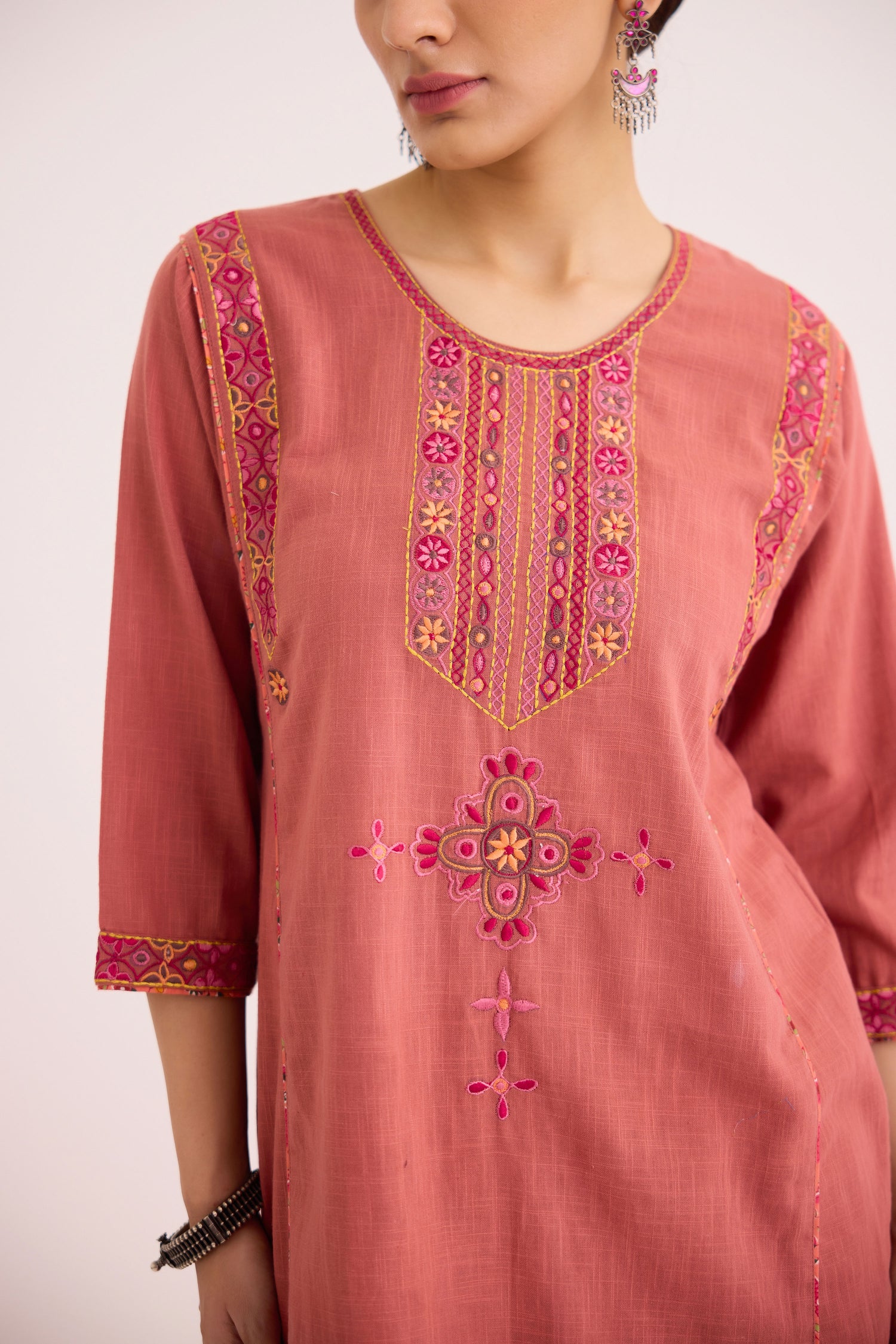 Dienne Kurta  Peach (9602501378347)