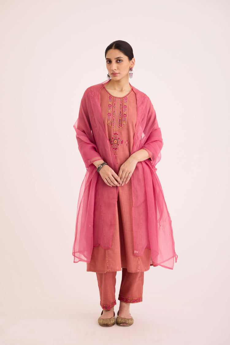 Dienne Kurta  Peach (9602501378347)