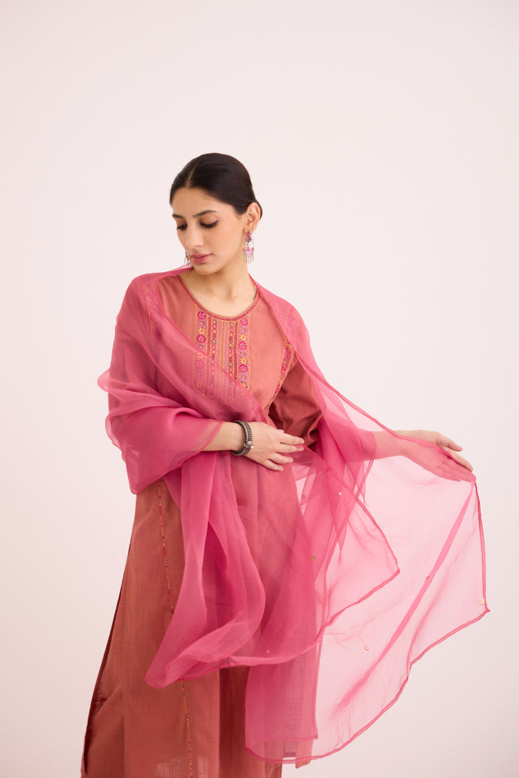 Dienne Kurta  Peach (9602501378347)