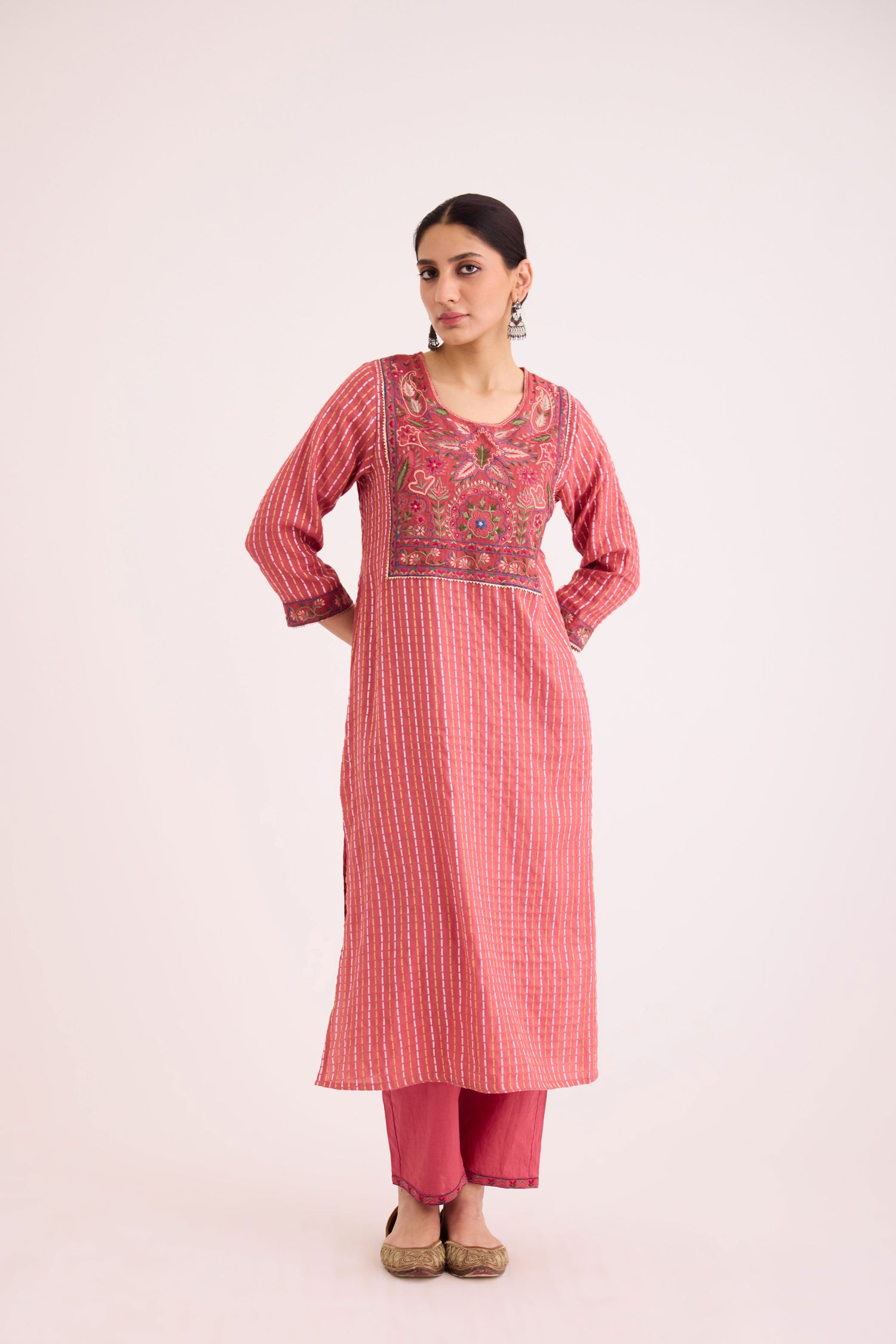 Idaya Kurta Peach (9602727674155)