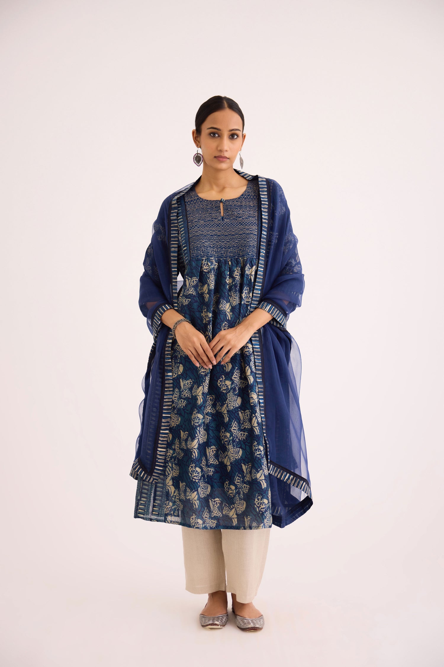 Banjara Kurta Indigo Off White (9610062954795)