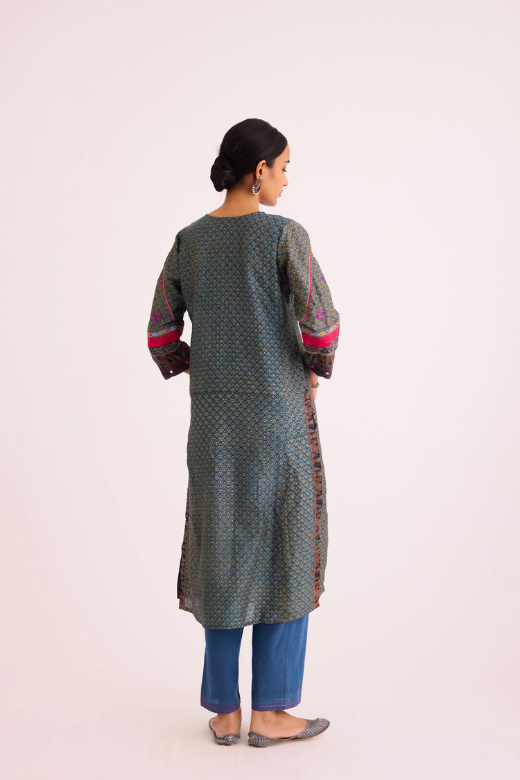 Rozana Kurta Teal Green (9610071474475)