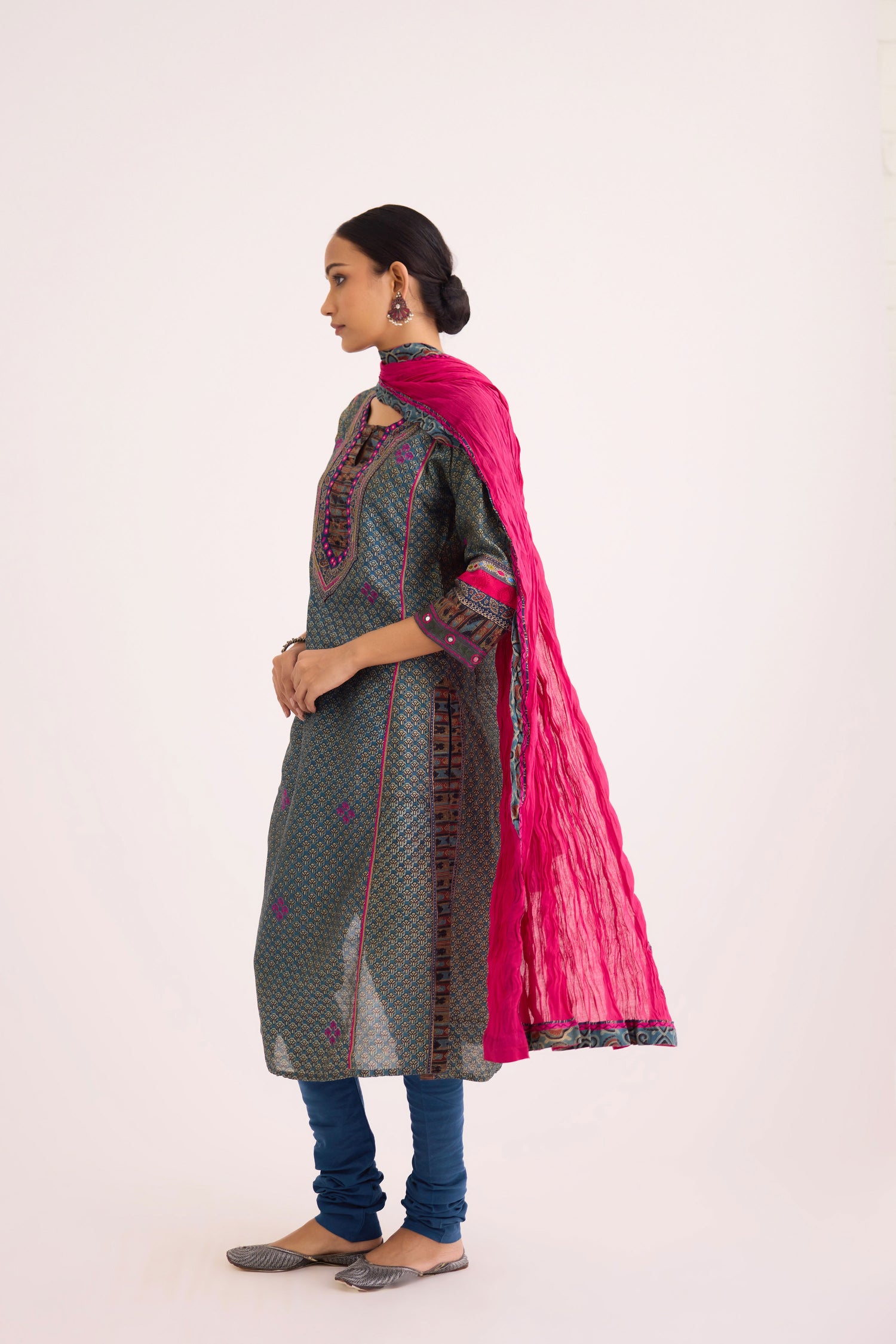 Rozana Kurta Teal Green (9610071474475)