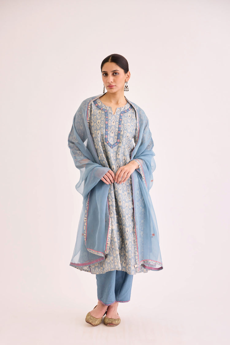 Aruni Kurta Grey White (9609974350123)