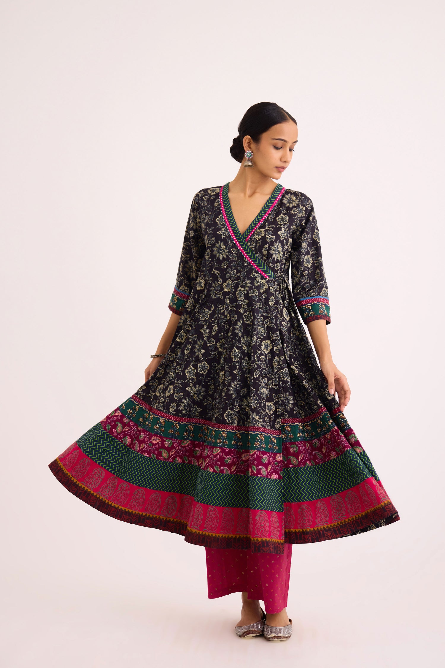 Nargis Kurta Black Pink (9610079764779)