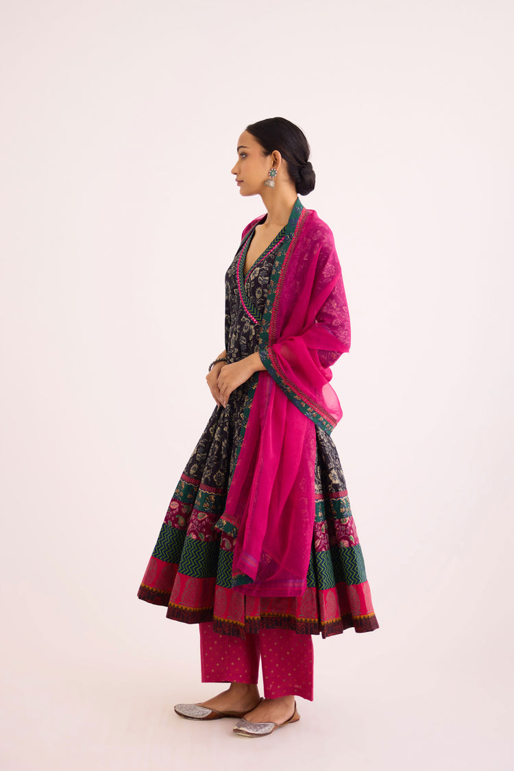 Nargis Kurta Black Pink (9610079764779)