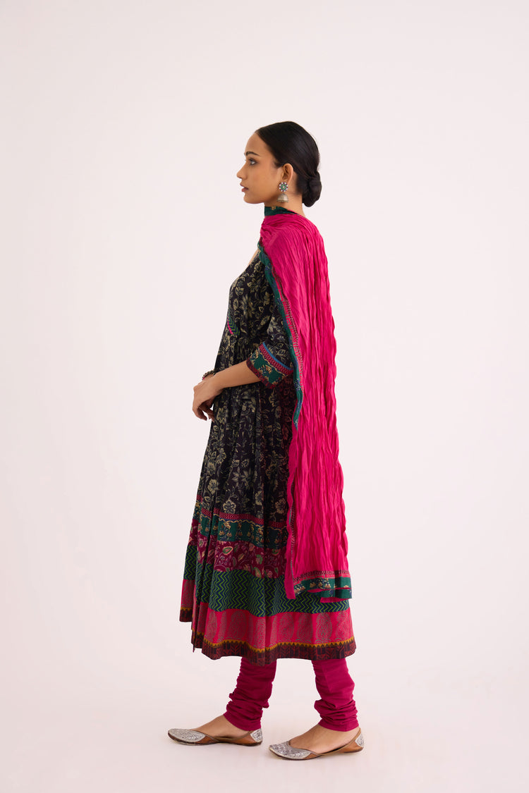 Nargis Kurta Black Pink (9610079764779)