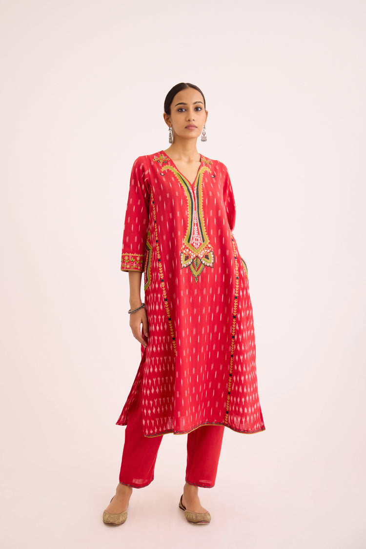 Siya Kurta Red (9625615663403)