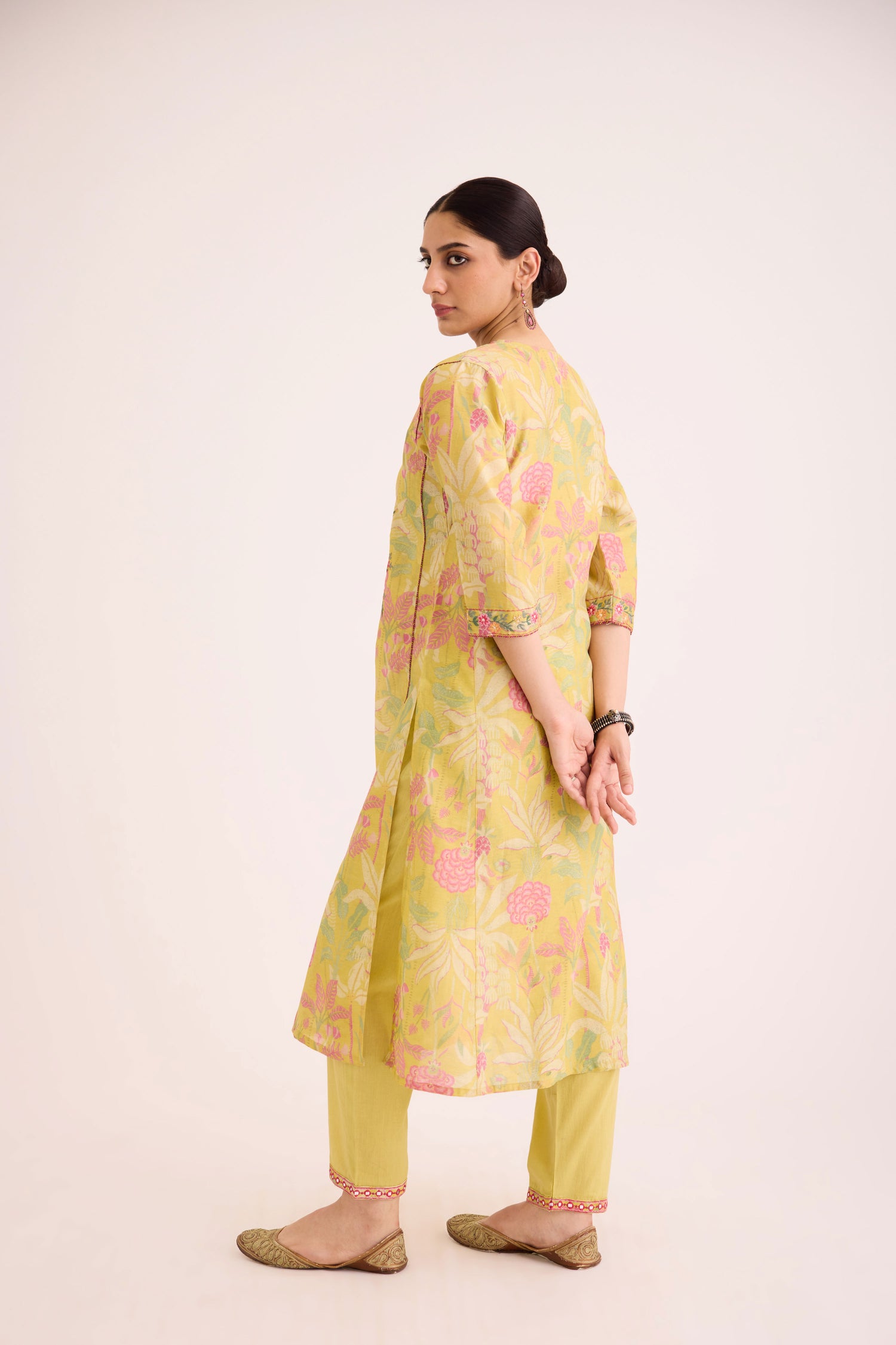 Dienne Kurta Light Yellow Pink (9602426634539)