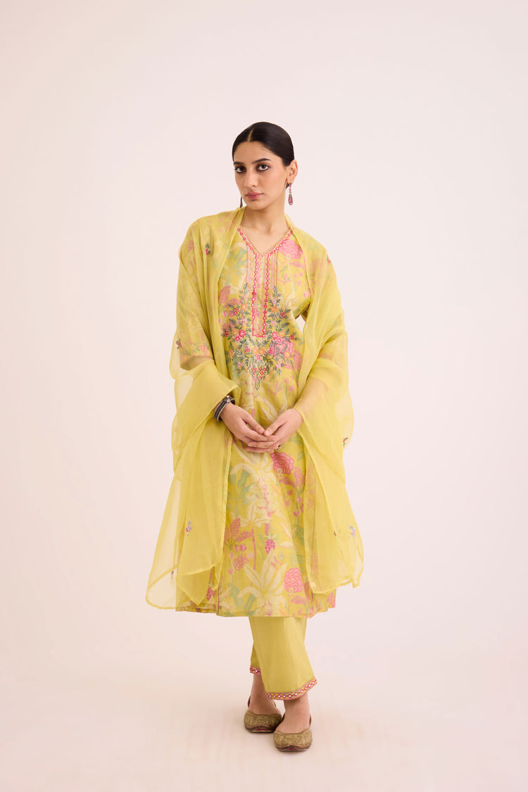 Dienne Kurta Light Yellow Pink (9602426634539)