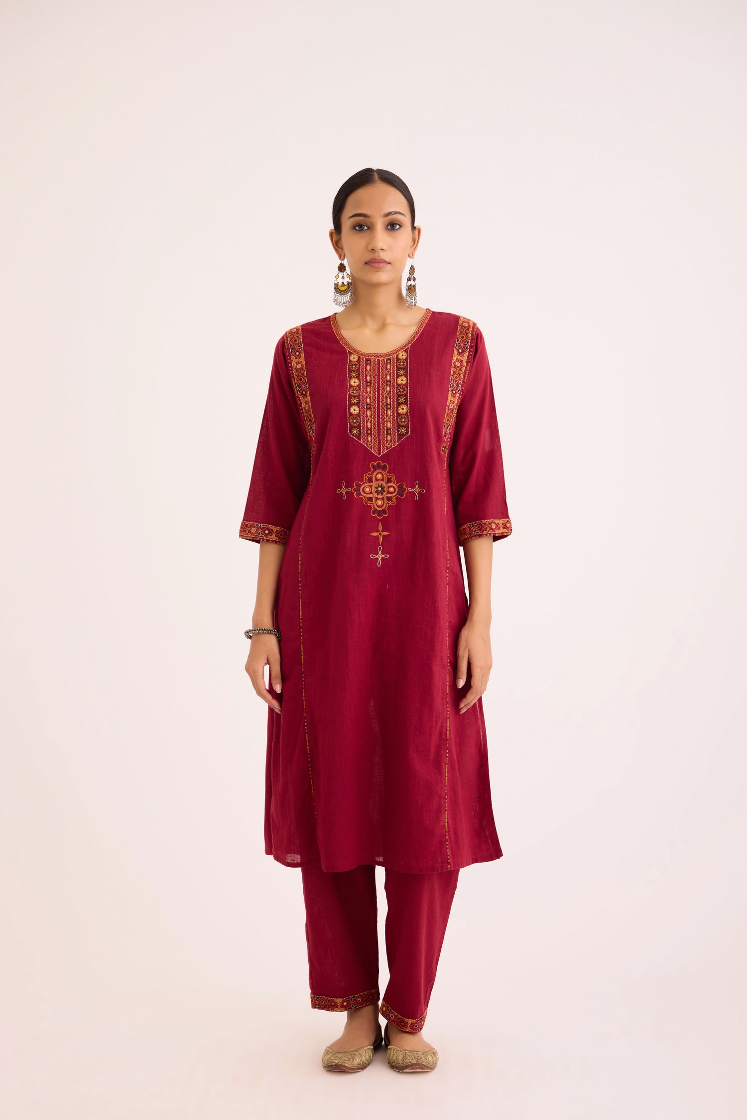 Dienne Kurta Maroon (9629088579883)