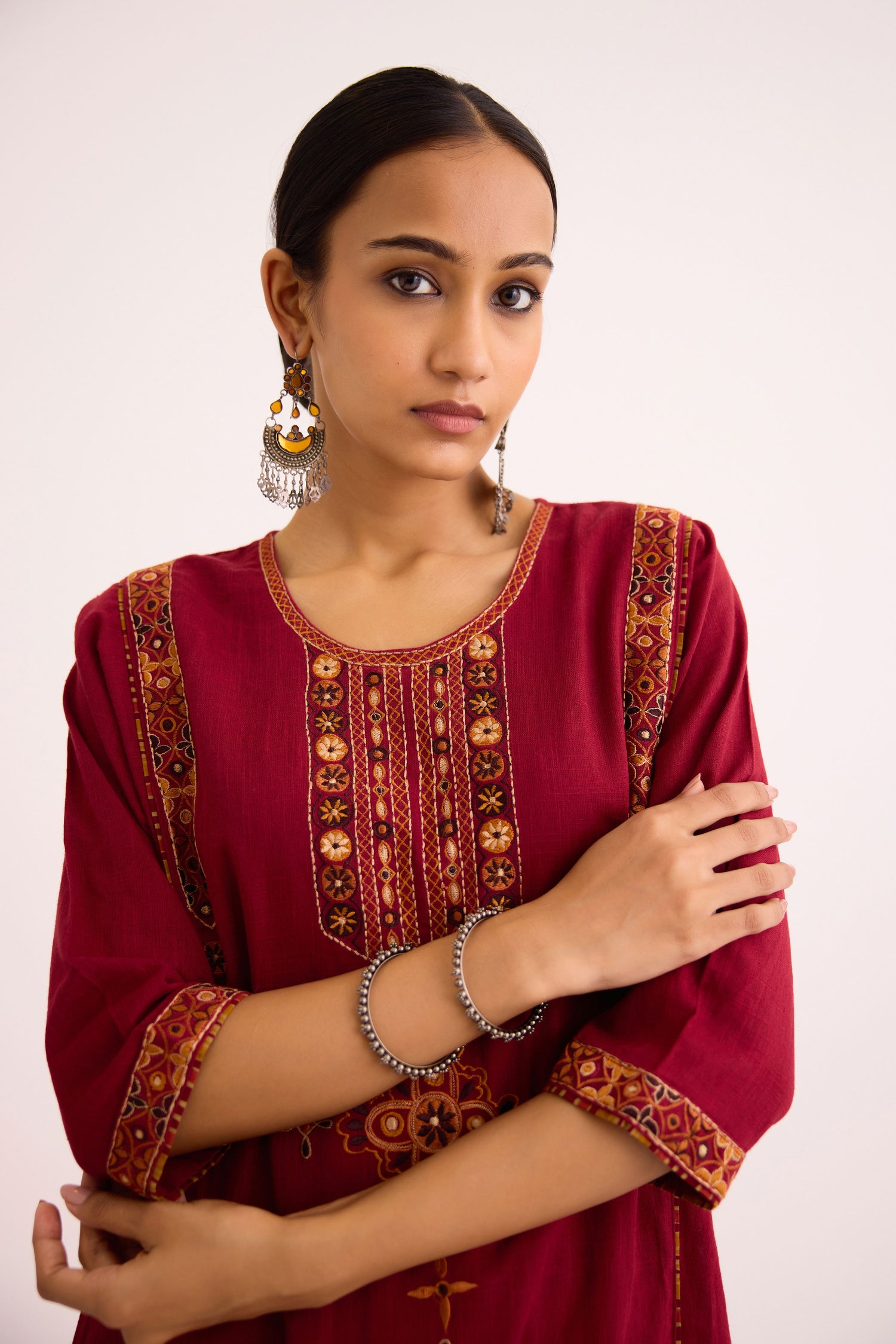 Dienne Kurta Maroon (9629088579883)