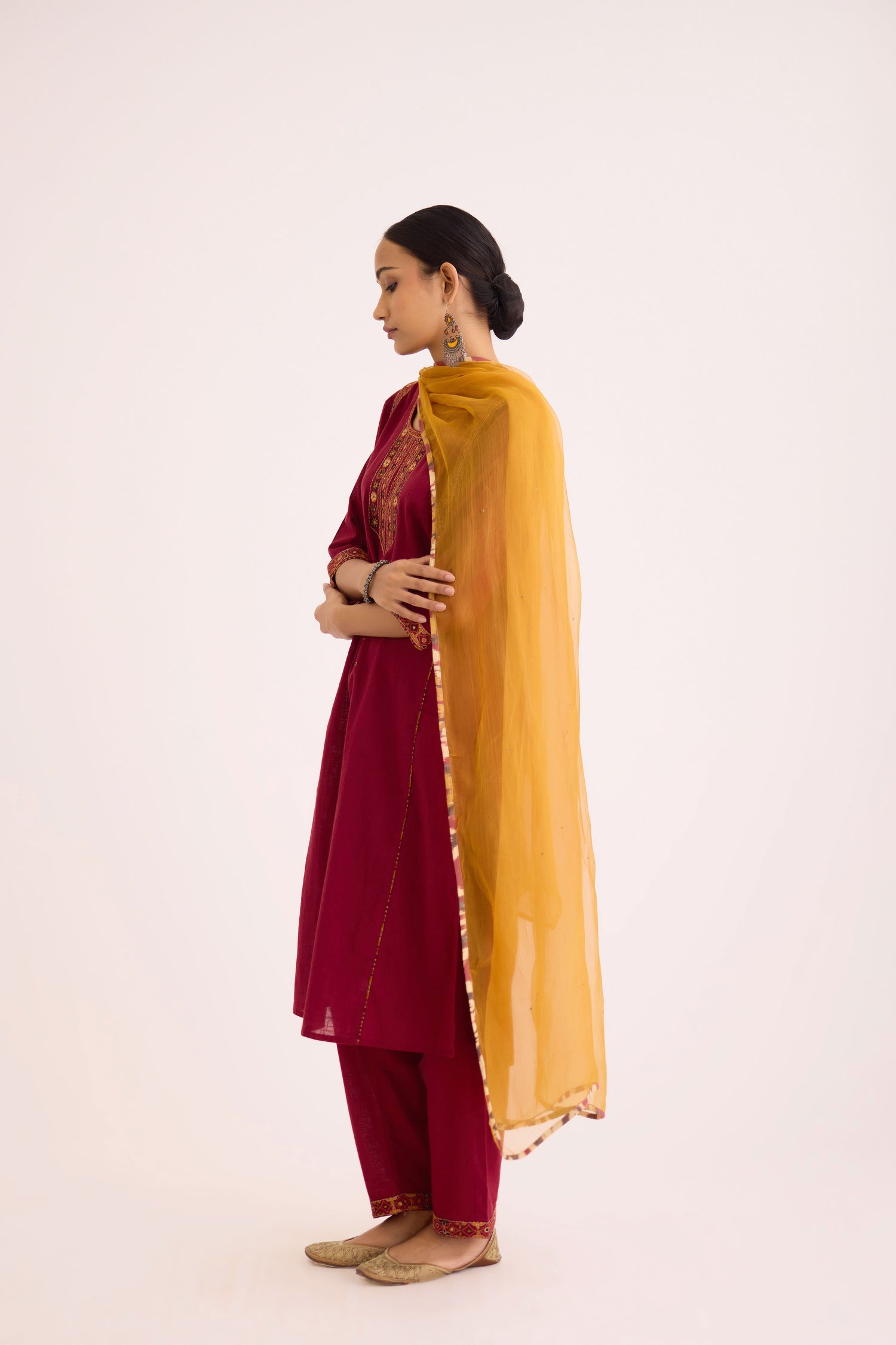 Dienne Kurta Maroon (9629088579883)