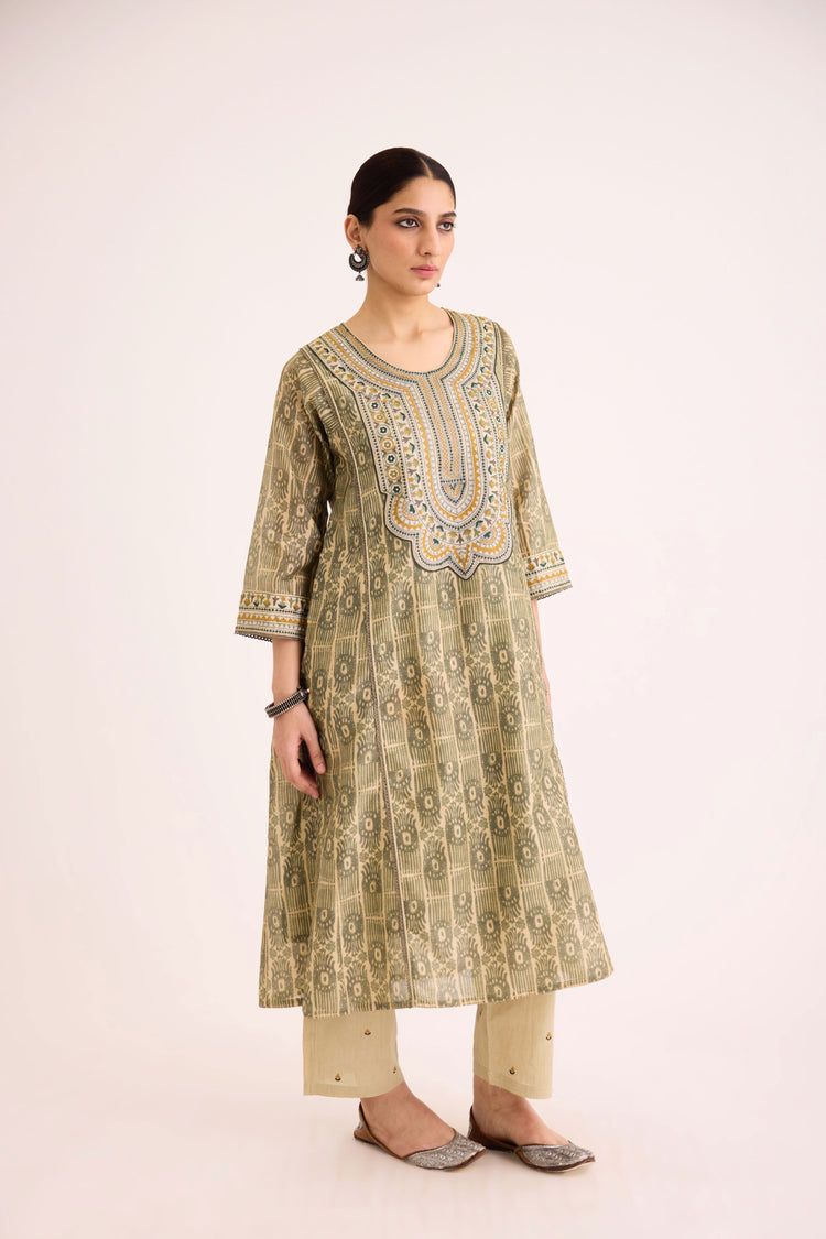 Tulsi Kurta Beige Green (9628992504107)