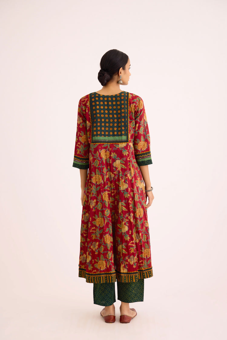 Rozana Kurta Red (9629799809323)