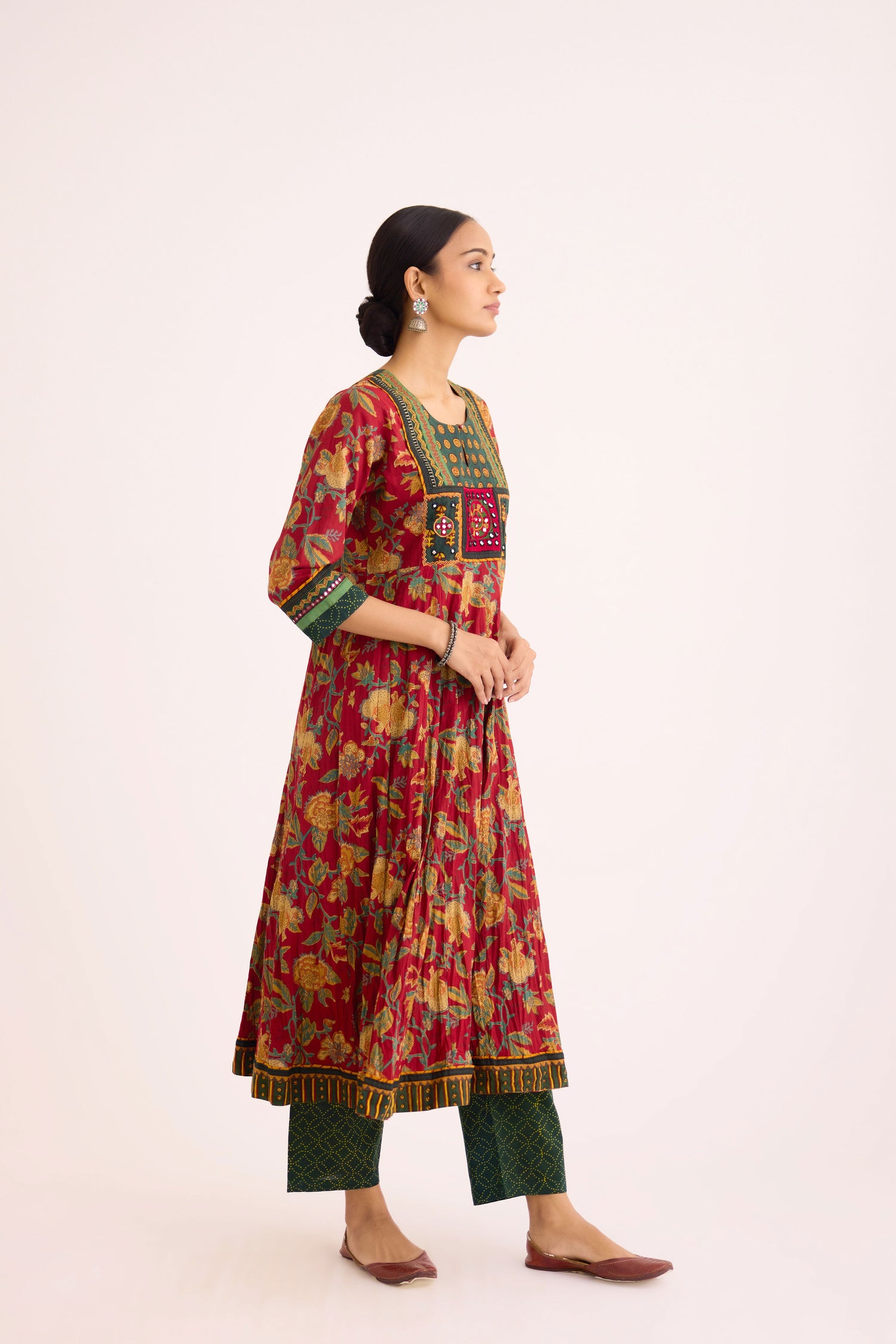 Rozana Kurta Red (9629799809323)