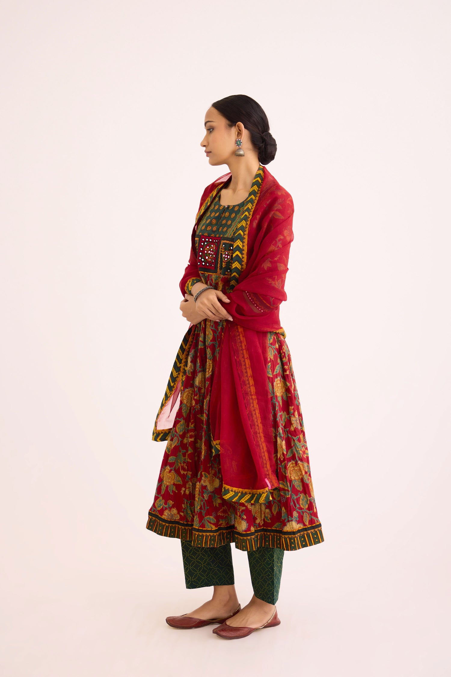 Rozana Anarkali Kurta Red (9629799809323)