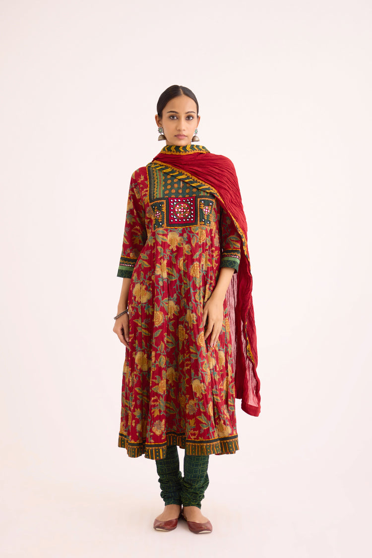 Rozana Dupatta Red (9629842047275)