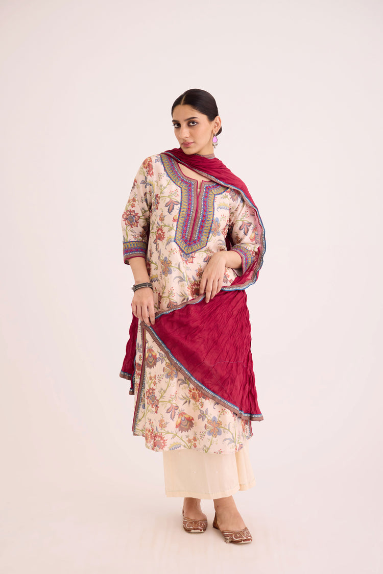 Rozana dupatta Maroon (9620425048363)