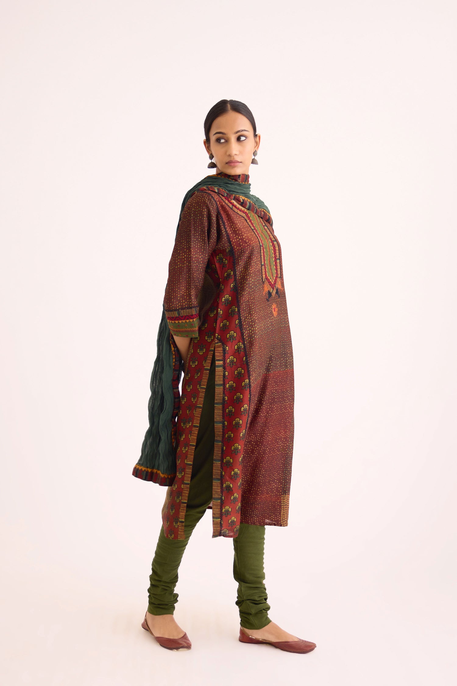 Rozana Dupatta Dark Green (9630271766827)