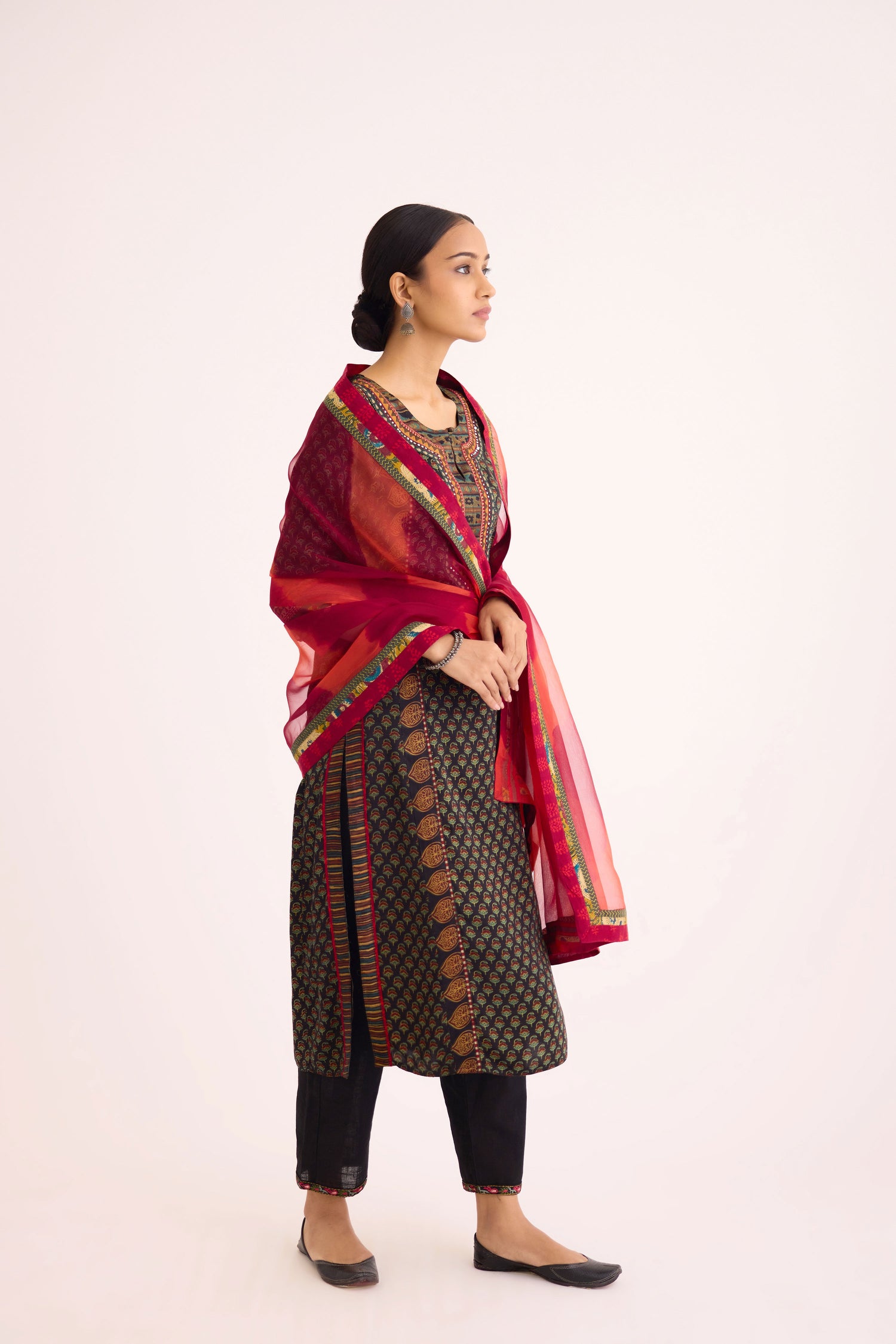 Medh Dupatta Red Orange (9630349426987)