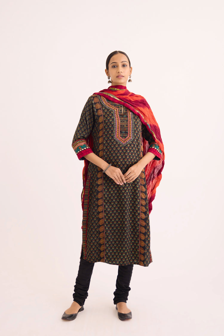 Rozana Dupatta Red Orange (9630366335275)