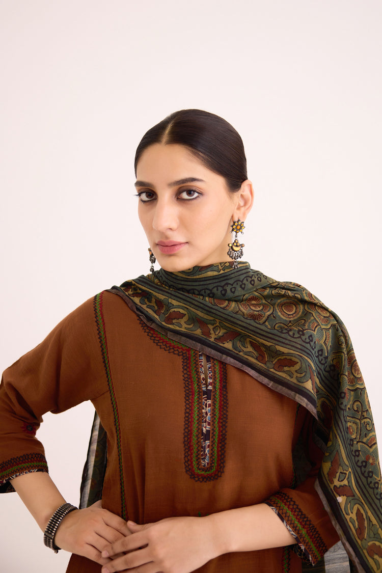 Rozana Kurta Brown (9637773574443)