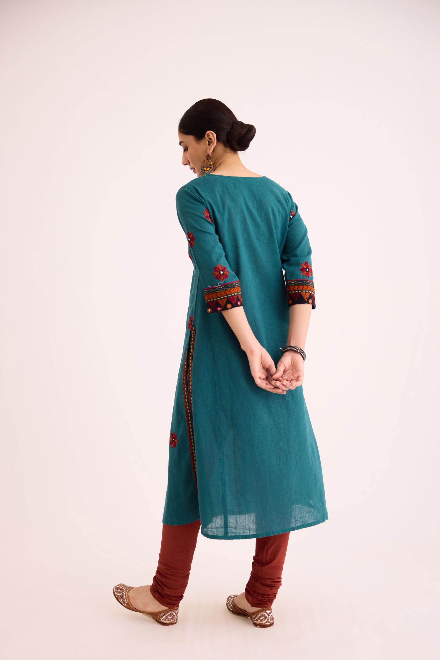 Rozana Kurta Teal Green (9630387437867)