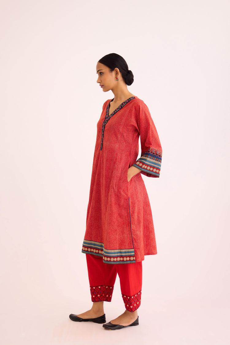 Phiran Kurta Red (9609967567147)