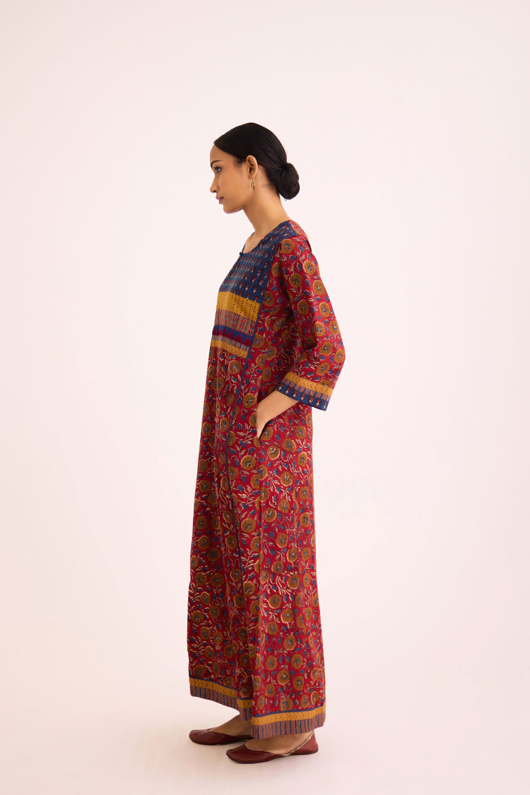 Rozana Caftan Red Blue (9625383698731)