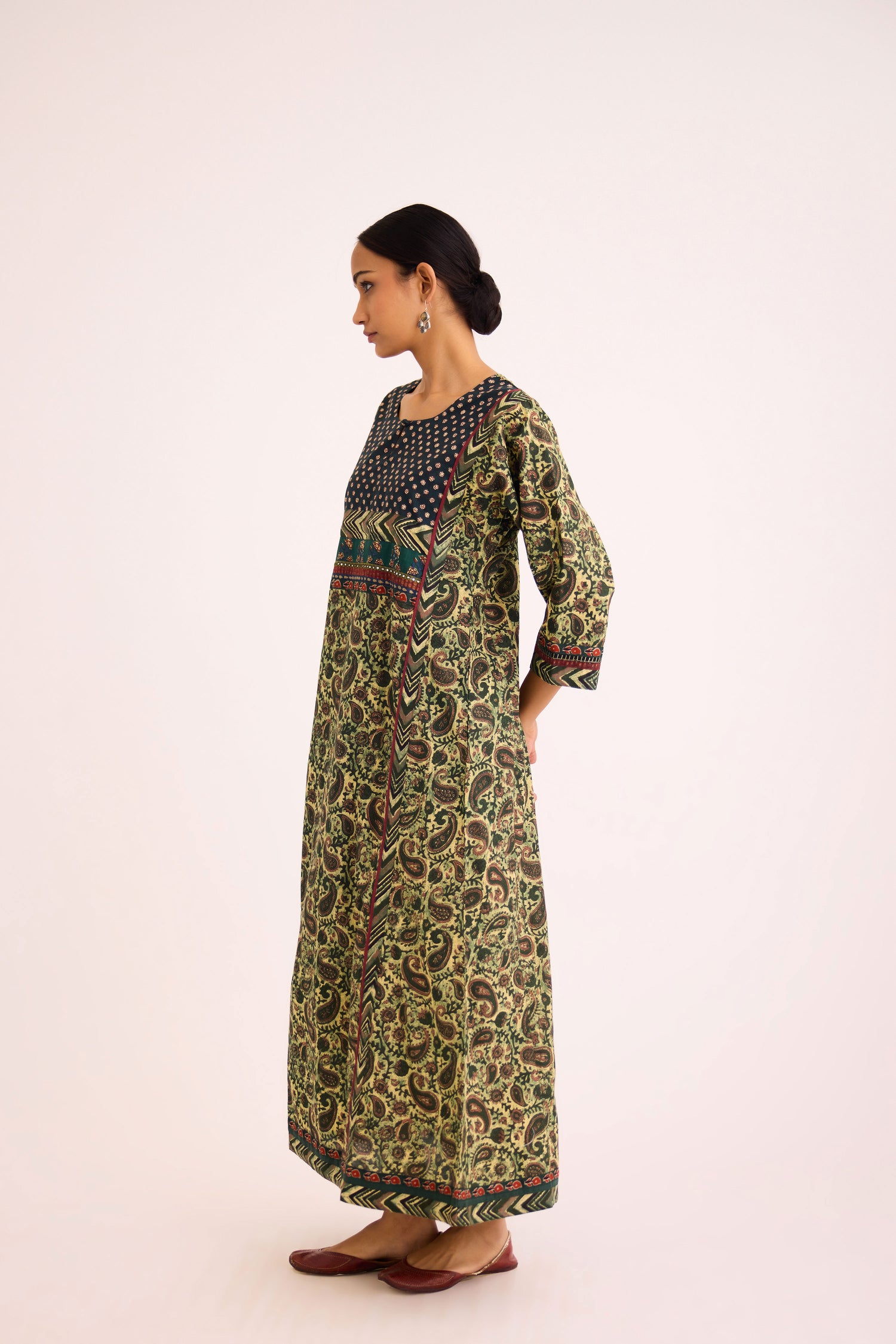 Rozana Caftan Green Beige (9612362449195)