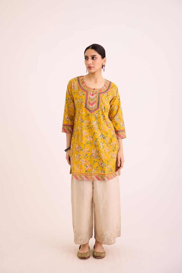 Rozana Kurti Yellow Green (9612426772779)