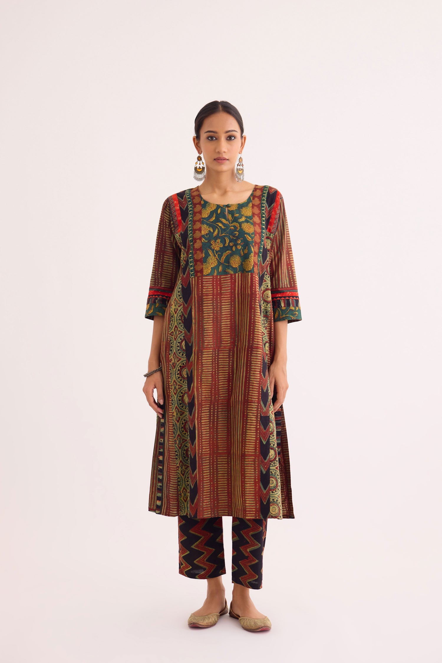 Choga Kurta Rust Green (9629149987115)